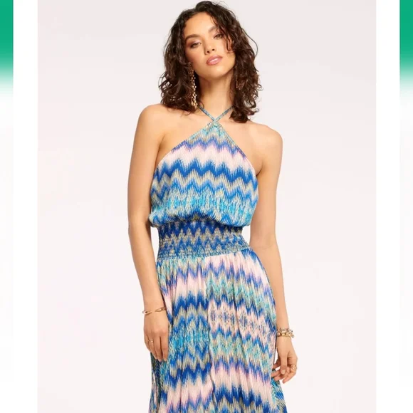 Ramy BrookNWTs Giana Halter Maxi Dress - Retro Chevron